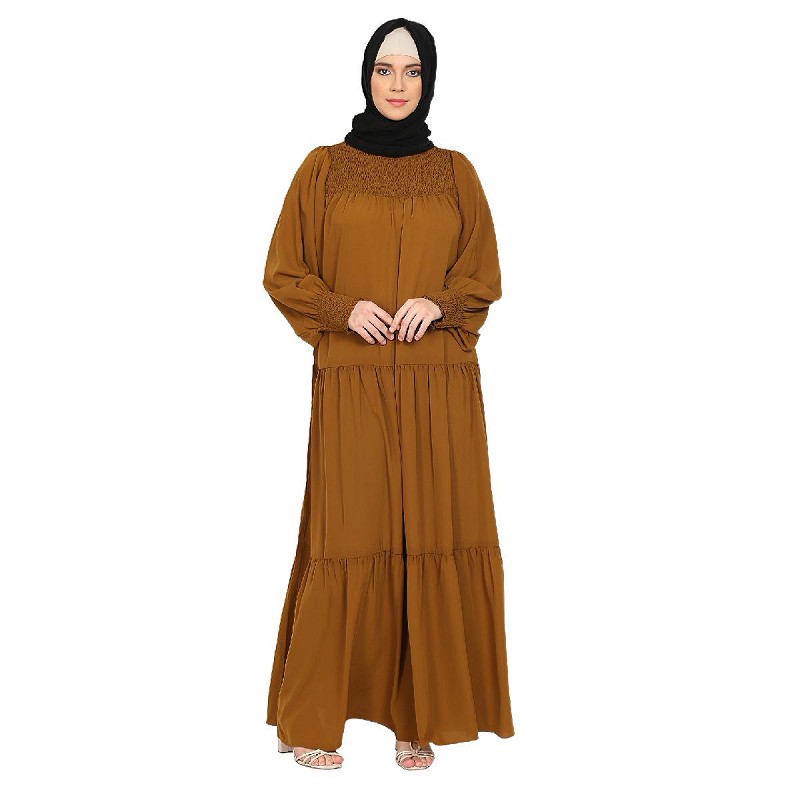Abaya online Buy designer abaya with frill at
