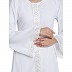 Front open abaya with Pearl work- White Front open abaya with Pearl work- White