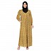 Front Open Mustard floral Print Abaya 