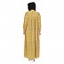 Front Open Mustard floral Print Abaya 