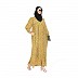Front Open Mustard floral Print Abaya Front Open Mustard floral Print Abaya