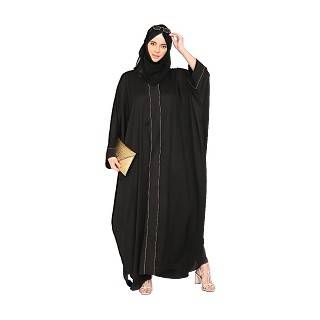 Premium Dubai Nida Kaftan- Black