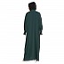 Loose Fit abaya with Ruffled Sleeves - Bottle Green