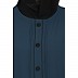 Loose Fit abaya with fashionable buttons on front panel - Teal