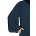 Loose Fit abaya with fashionable buttons on front panel - Teal