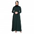 Premium inner abaya with elastic sleeves - Bottle Green