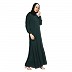 Premium inner abaya with elastic sleeves - Bottle Green