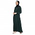 Premium inner abaya with elastic sleeves - Bottle Green