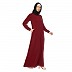 Premium inner abaya with elastic sleeves - Maroon