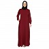 Premium Two Piece Maroon Jilbab combo in Cotton Lycra