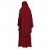 Premium Two Piece Maroon Jilbab combo in Cotton Lycra