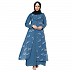 Designer Shrug with Inner abaya- French Blue