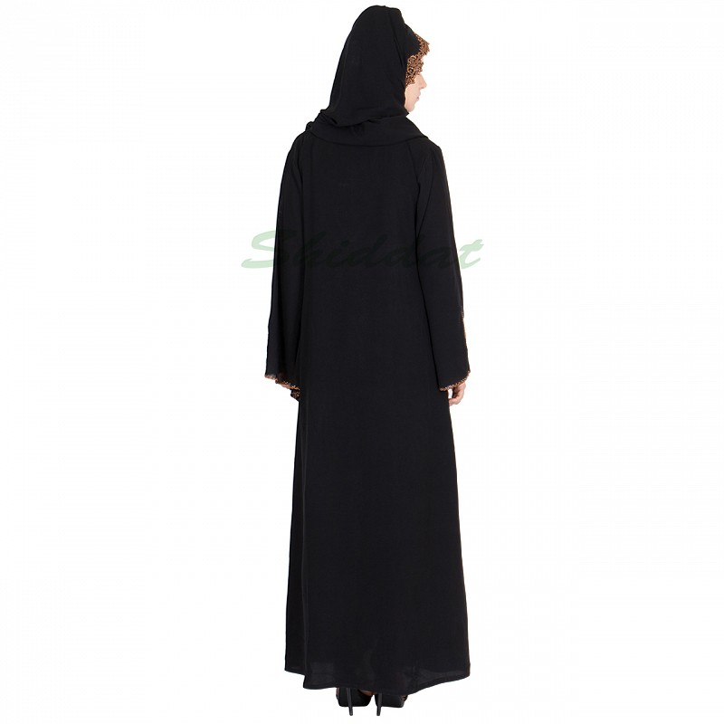 Nidha abaya online in India with embroidery work
