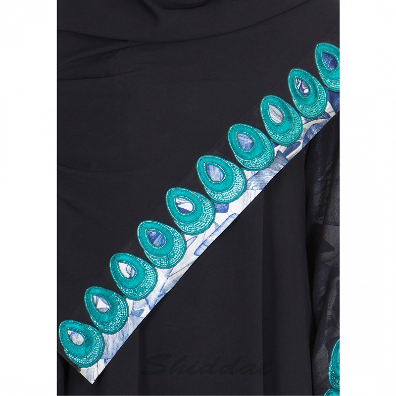 Buy dubai style umbrella nida abaya with embroidery work 