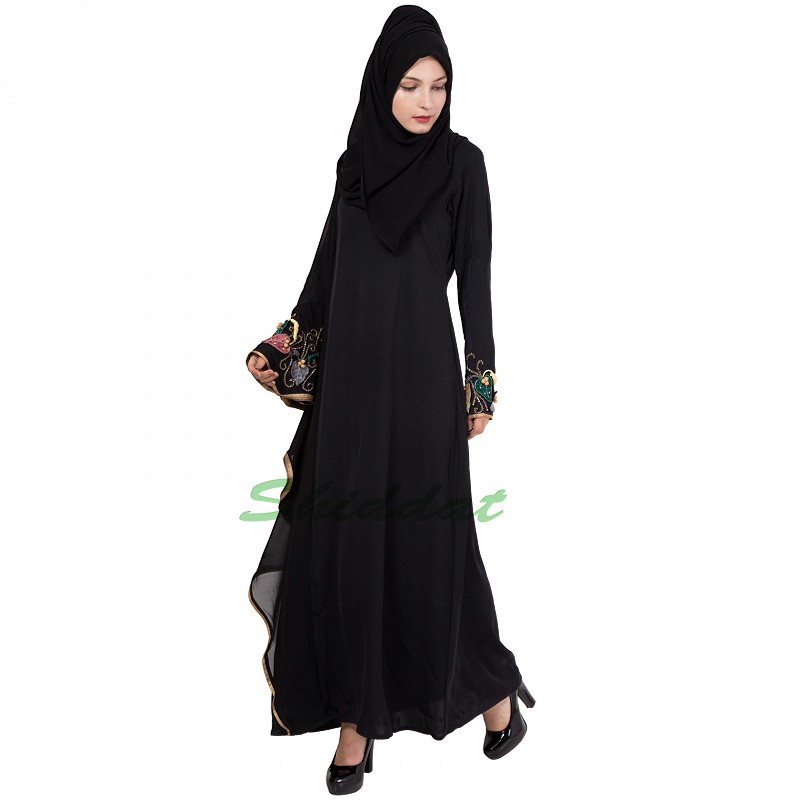 Islamic dress online- Party wear abaya  Firdous fabric 