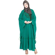 Buy umbrella abaya with adjustment side button in nida 