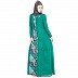 Abaya- Printed inner with Green Long Gown Abaya- Printed inner with Green Long Gown