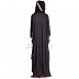 Black Kaftan abaya with red border