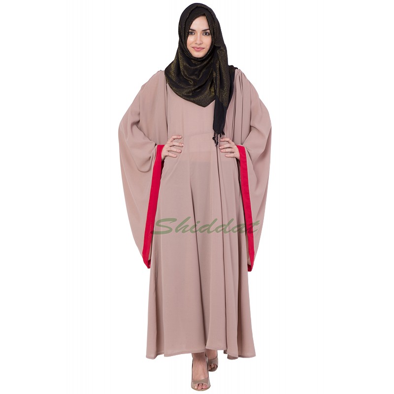 Peach color abaya clearance