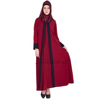 Elegant Cherry Colored abaya