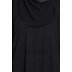 Kaftan abaya with white dotted border on sleeves- Black