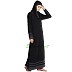 Black 3-line border abaya
