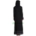 Black 3-line border abaya
