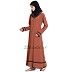 Simple abaya with 2-line border- Rust Simple abaya with 2-line border- Rust