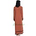 Simple abaya with 2-line border- Rust Simple abaya with 2-line border- Rust