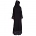 Abaya- Black colored with 5 line border Abaya- Black colored with 5 line border