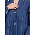 Simple Denim Abaya - Blue Colored