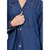 Front open denim Abaya- blue