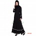 Umbrella abaya- Black with Printed Border Umbrella abaya- Black with Printed Border
