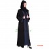 Double layered Abaya- Black  Dark Grey Double layered Abaya- Black  Dark Grey
