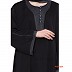 Simple Black Abaya- Nida Fabric Simple Black Abaya- Nida Fabric