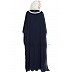 Double layered Kaftan abaya with lacework- Navy Blue Double layered Kaftan abaya with lacework- Navy Blue