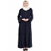 Simple flared abaya- Navy Blue Simple flared abaya- Navy Blue