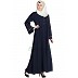 Simple flared abaya- Navy Blue Simple flared abaya- Navy Blue