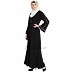 Simple flared abaya- Black  Simple flared abaya- Black