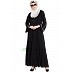 Simple flared abaya- Black  Simple flared abaya- Black