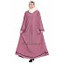 Simple flared abaya- Puce Pink Simple flared abaya- Puce Pink