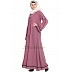 Simple flared abaya- Puce Pink Simple flared abaya- Puce Pink