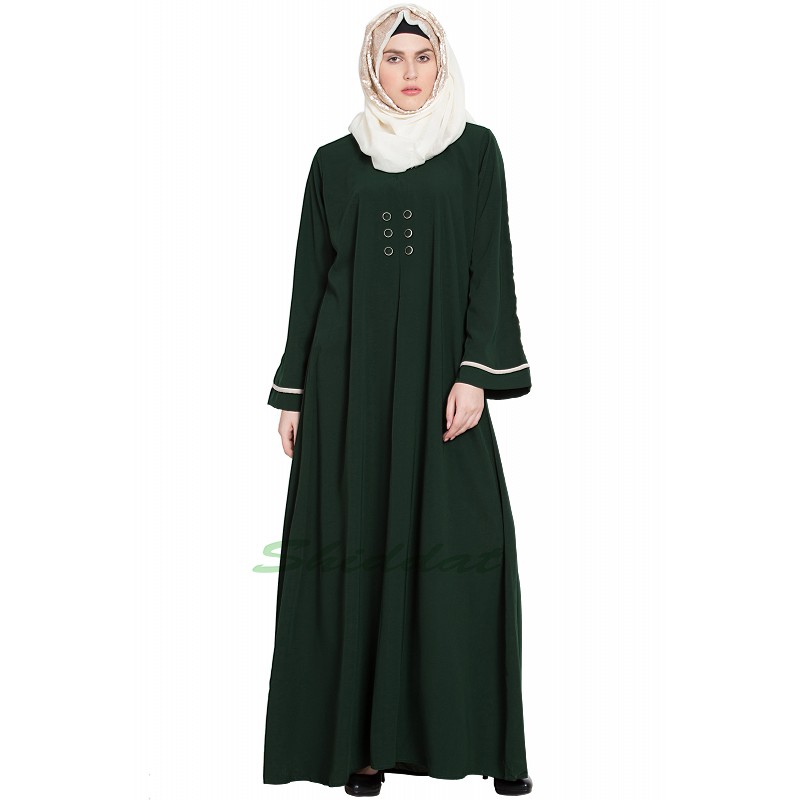 Simple abaya in full flared turkish design Burqa online in India