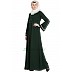 Simple flared abaya- Dark Green Simple flared abaya- Dark Green
