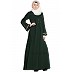 Simple flared abaya- Dark Green Simple flared abaya- Dark Green