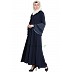 Bell sleeved Umbrella abaya- Navy Blue Bell sleeved Umbrella abaya- Navy Blue