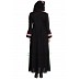 Umbrella abaya with Peach Strip on Top Umbrella abaya with Peach Strip on Top