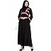 Umbrella abaya with Peach Strip on Top Umbrella abaya with Peach Strip on Top