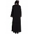 Layered Black abaya with Pink border Layered Black abaya with Pink border