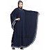 Kaftan abaya with printed border- Navy Blue Kaftan abaya with printed border- Navy Blue